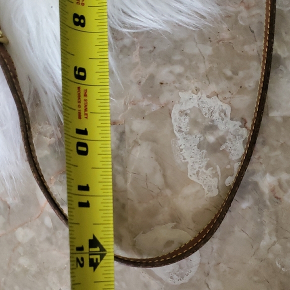 Dooney & Bourke White Leather Bag with Brown Logo - Picture 11 of 15